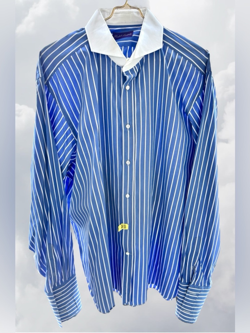 Ralph Lauren Purple Label Men’s Dress Shirt
Made in Italy
Cobalt Blue & White